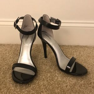 Black Strappy Heels Like New